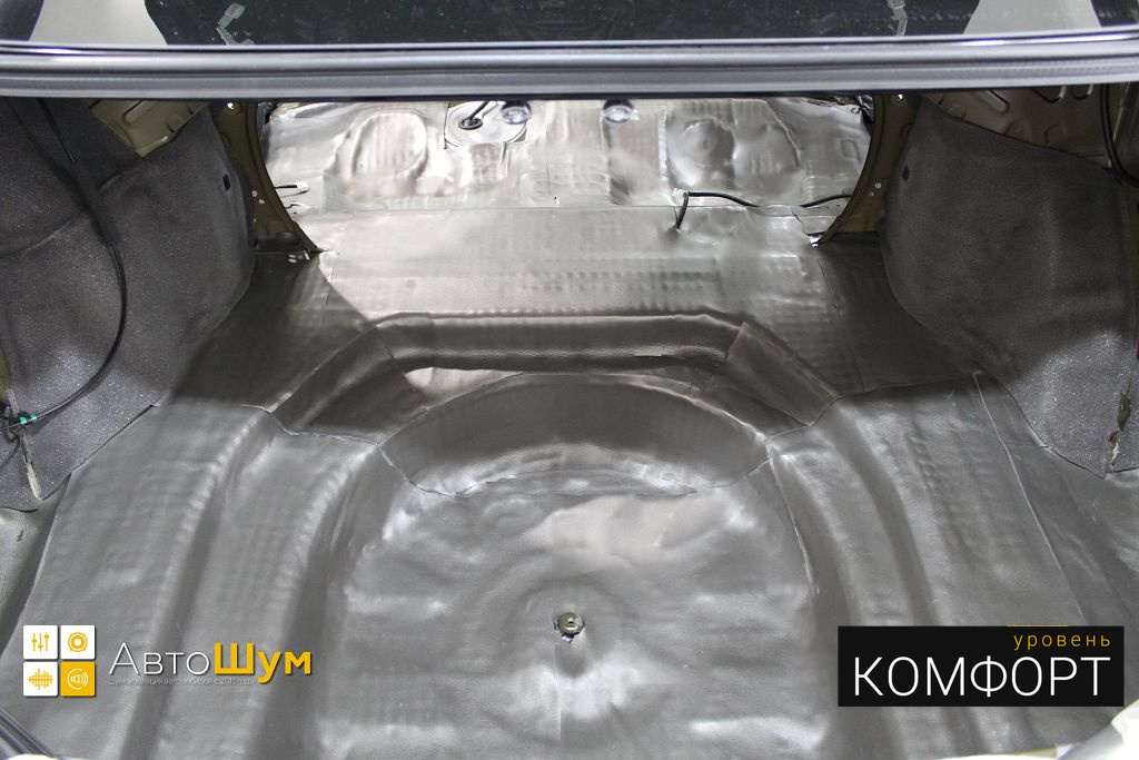 Шумо и теплоизоляция багажника Тойоты Камри XV55.